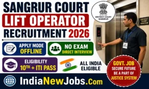 Sangrur Court Lift Operator Vacancy 2026 Apply Offline Form