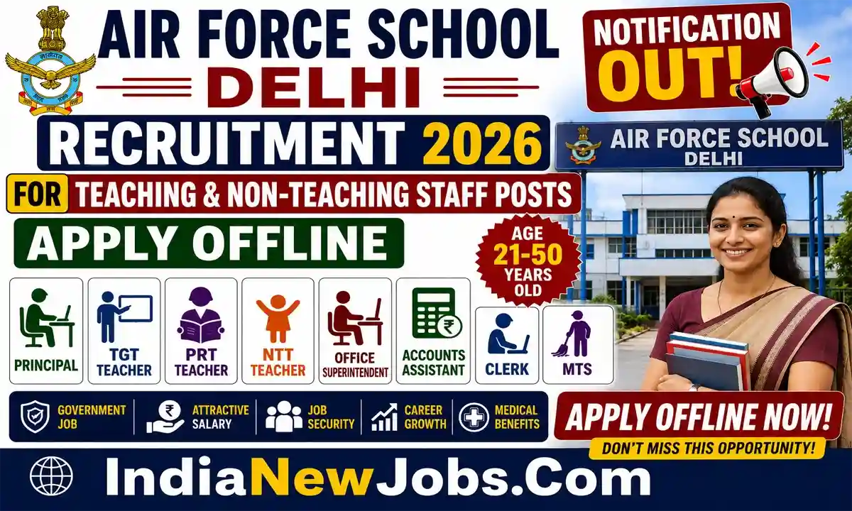 Air Force School Delhi Recruitment 2026