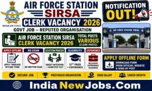Air Force Station Sirsa Clerk Vacancy 2026
