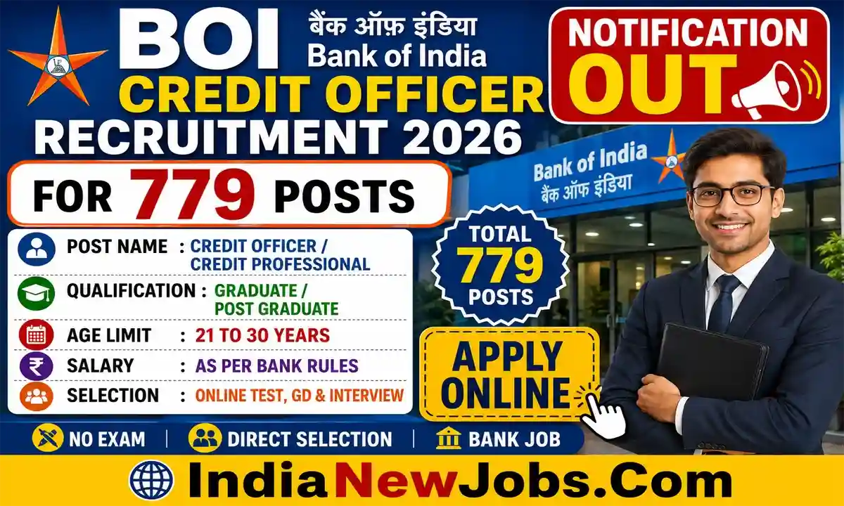 BOI Credit Officer Recruitment 2026 Notification Out for 779 Posts, Apply Online
