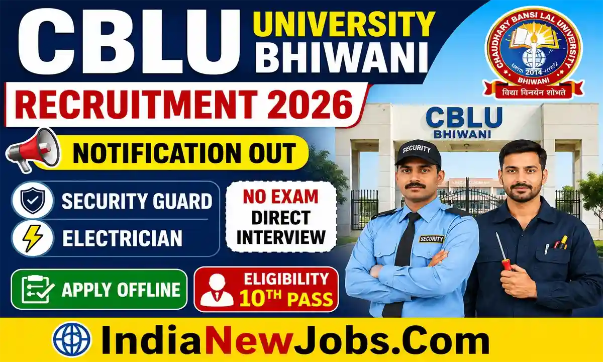 CBLU University Bhiwani Recruitment 2026