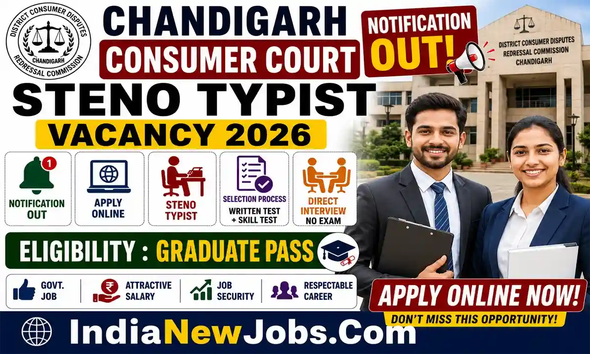 Chandigarh Consumer Court Steno Typist Vacancy 2026
