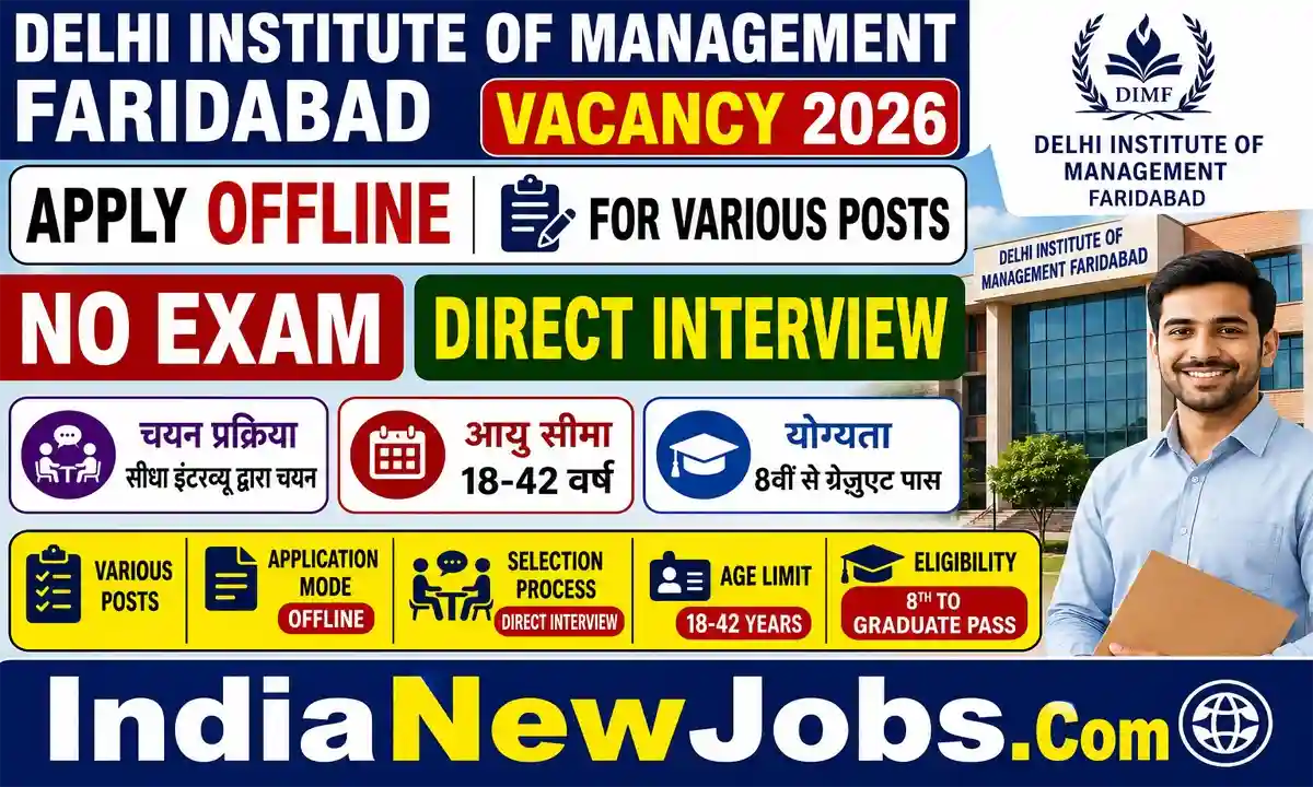 Delhi Institute of Management Faridabad Vacancy 2026