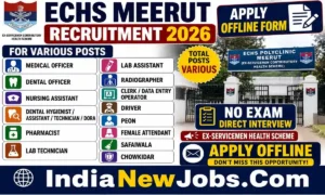 ECHS Meerut Recruitment 2026 – Various Posts Apply Offline Form