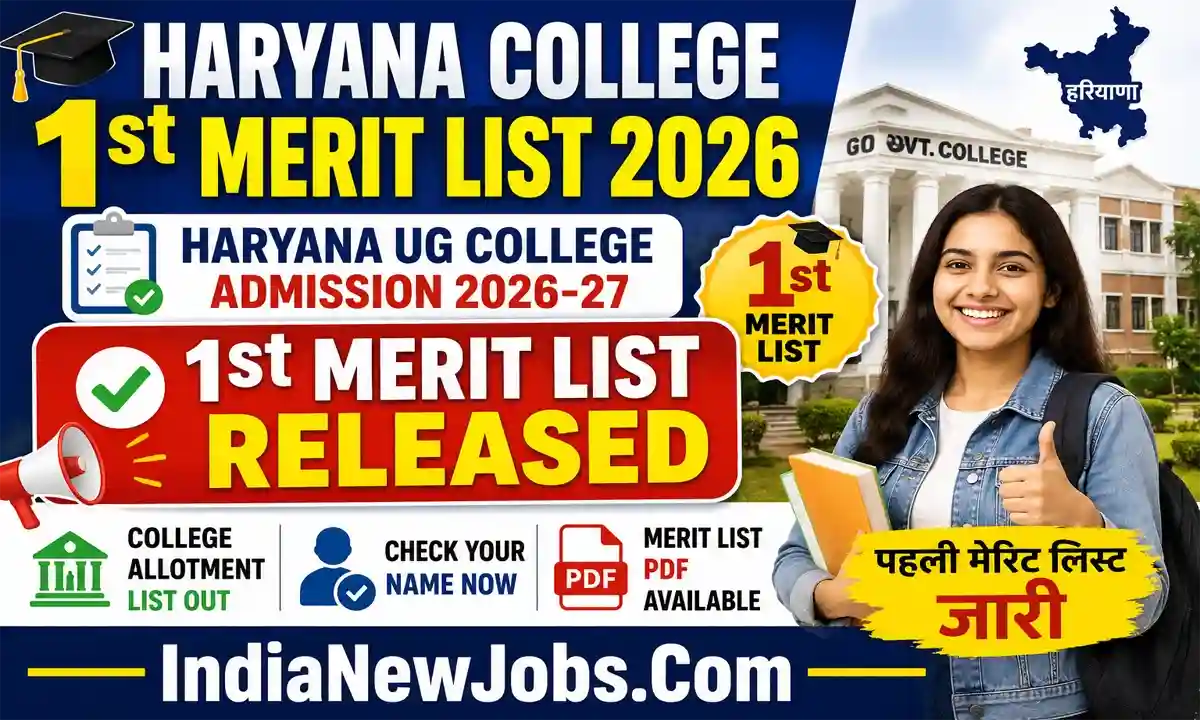 Haryana College 1st Merit List 2026
