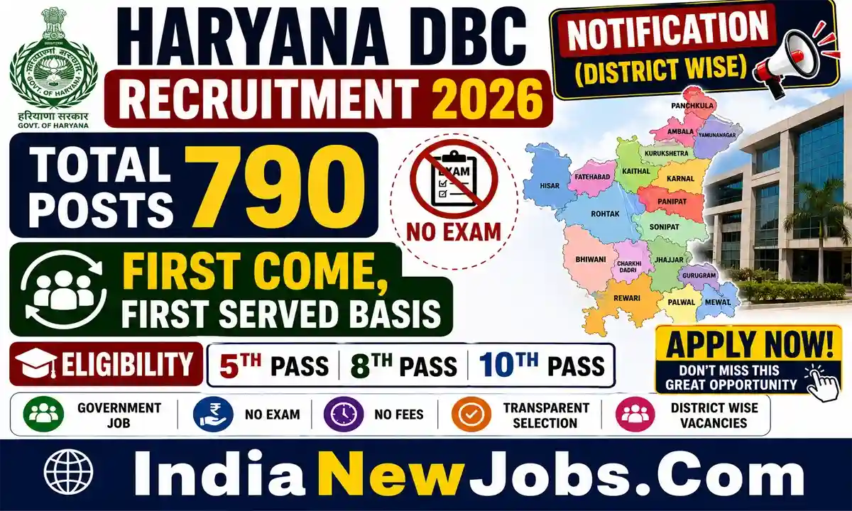 Haryana DBC Recruitment 2026