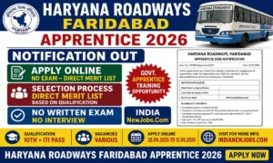 Haryana Roadways Faridabad Apprentice 2026