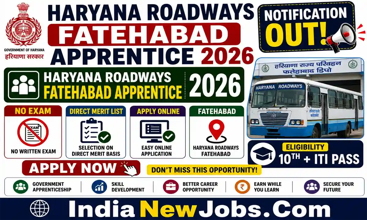 Haryana Roadways Fatehabad Apprentice 2026