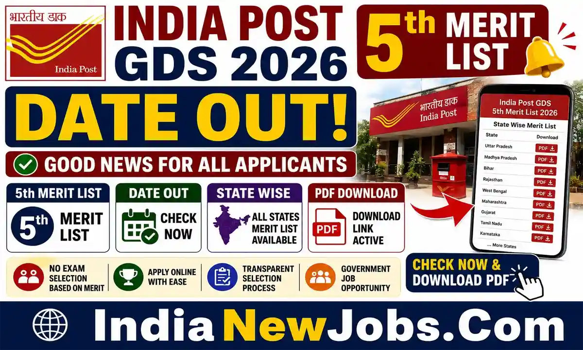 India Post GDS 5th Merit List 2026