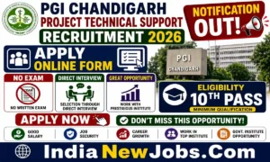 PGI Chandigarh Project Technical Support Recruitment 2026