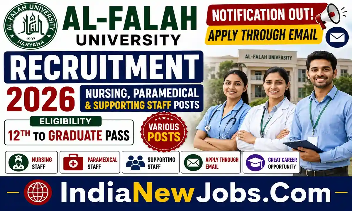 Al-Falah University Recruitment 2026