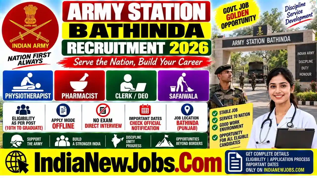 Army Station Bathinda Vacancy 2026