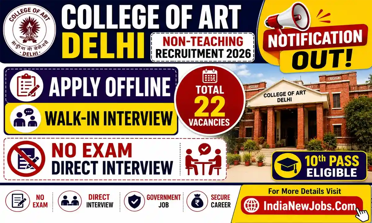 College of Art Delhi Non-Teaching Vacancy 2026