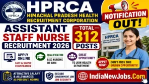 HPRCA Assistant Staff Nurse Recruitment 2026