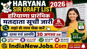 Haryana SIR Draft List 2026