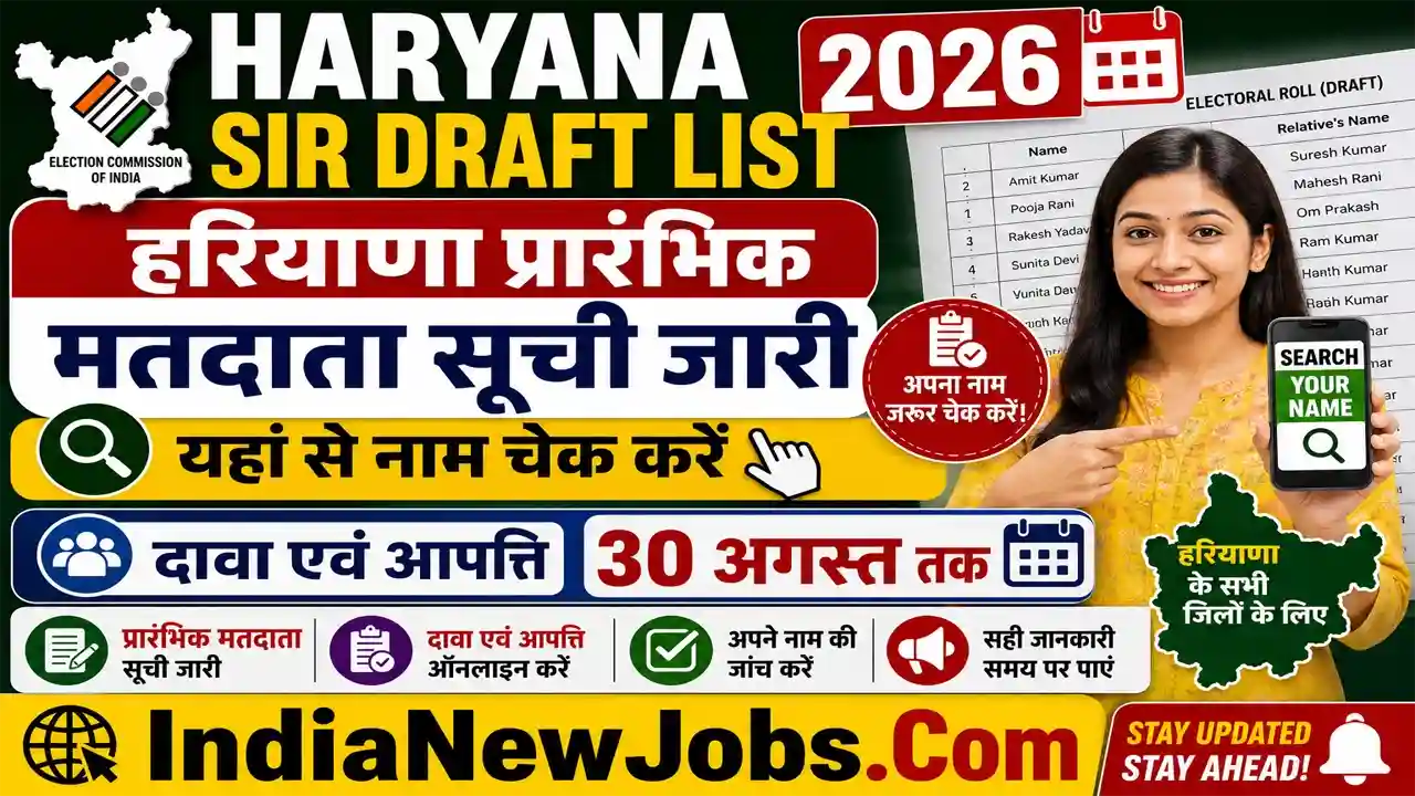 Haryana SIR Draft List 2026