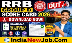 RRB Group D Score Card 2026