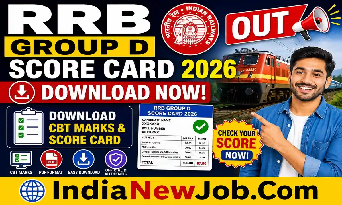 RRB Group D Score Card 2026