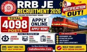 RRB JE Recruitment 2026