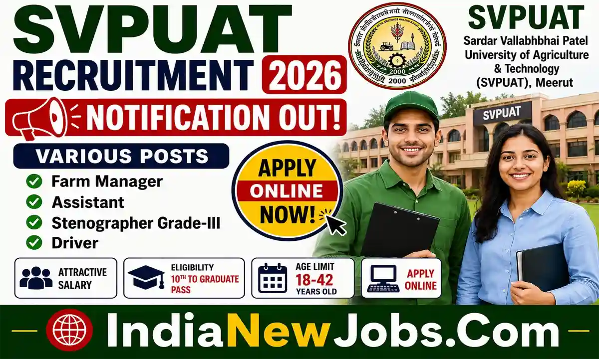 SVPUAT Recruitment 2026