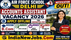 Air Force School Delhi Vacancy 2026