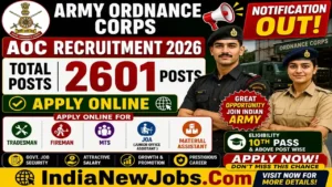 Army AOC New Vacancy 2026