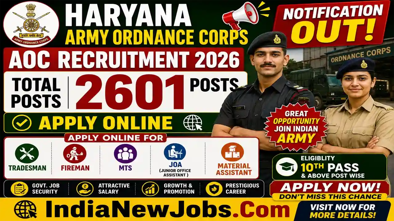 Army AOC New Vacancy 2026