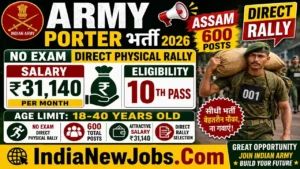 Army Porter Bharti 2026 Assam