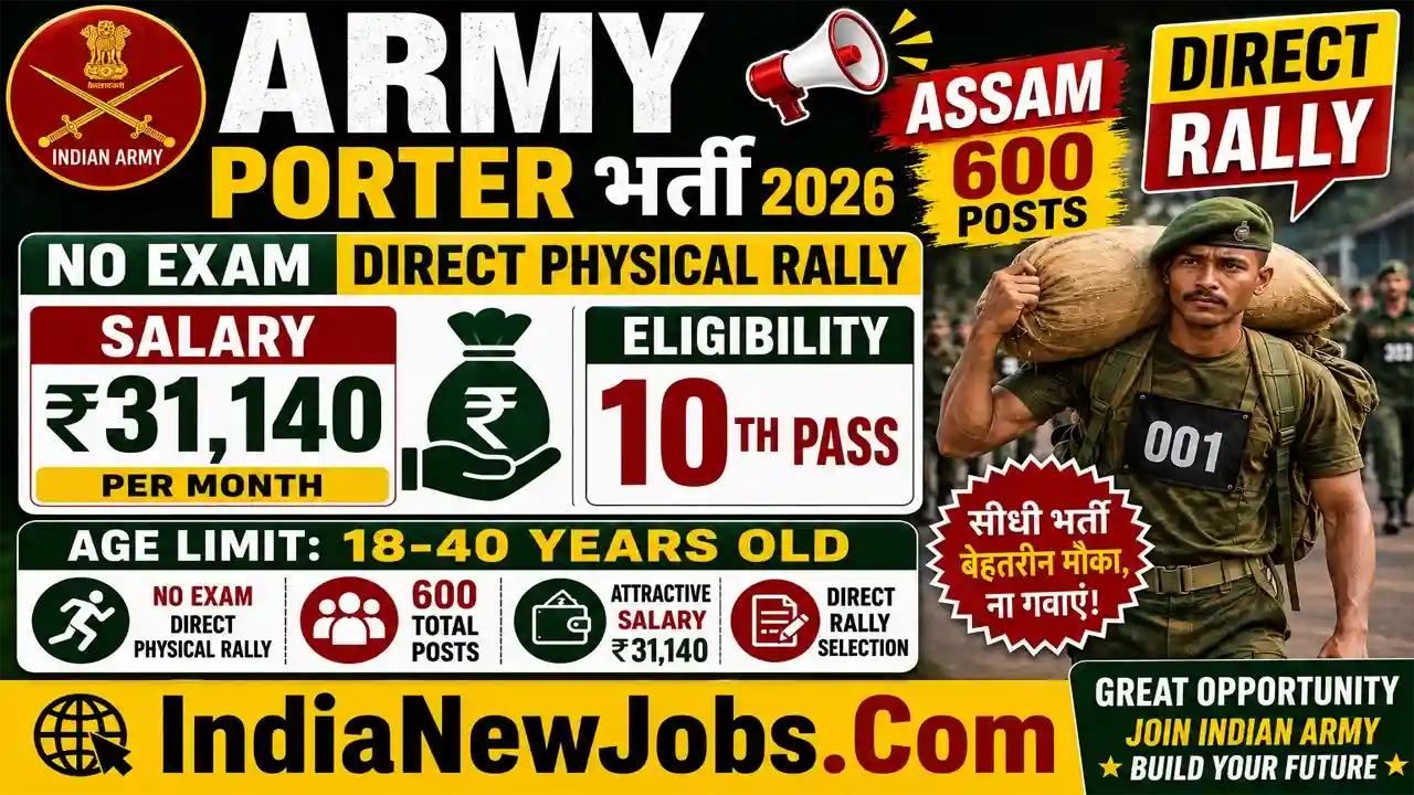 Army Porter Bharti 2026 Assam