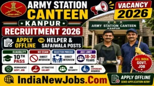Army Station Canteen Kanpur Vacancy 2026
