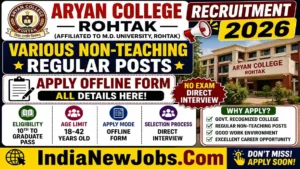 Aryan College Rohtak Recruitment 2026