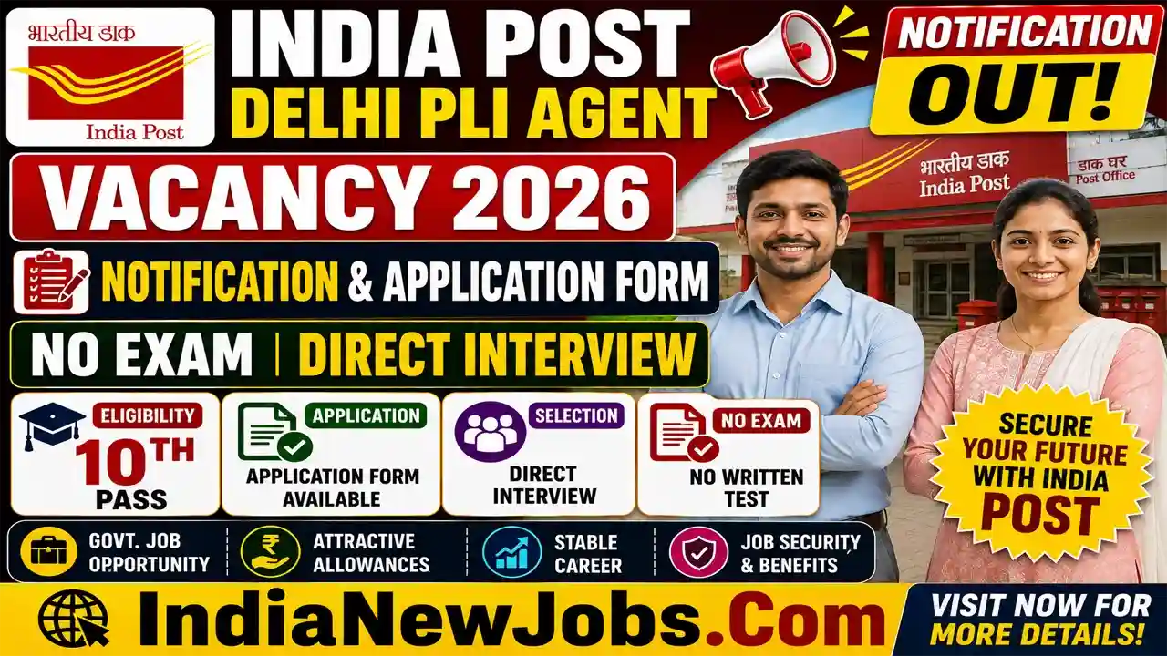 India Post Delhi PLI Agent Vacancy 2026