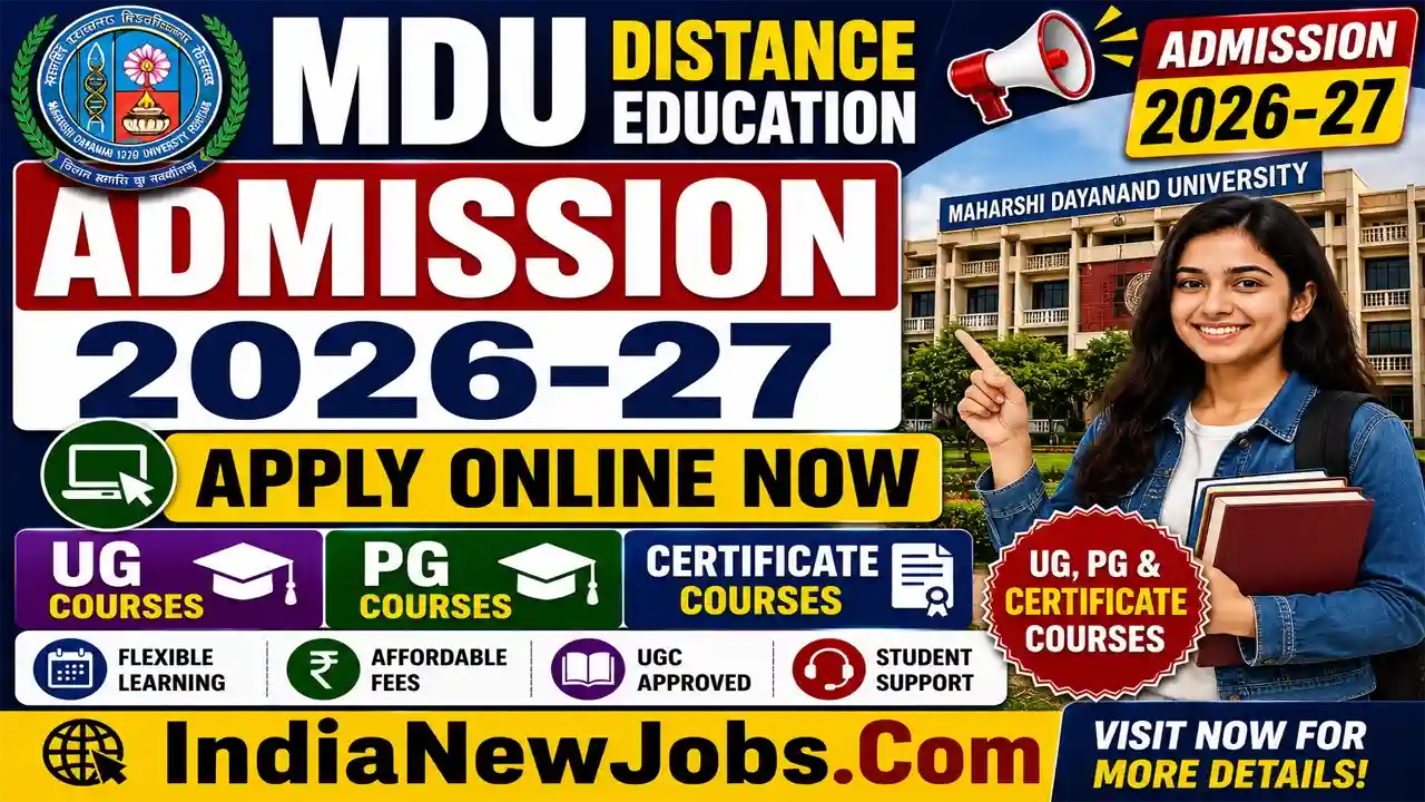MDU Distance Admission 2026-27