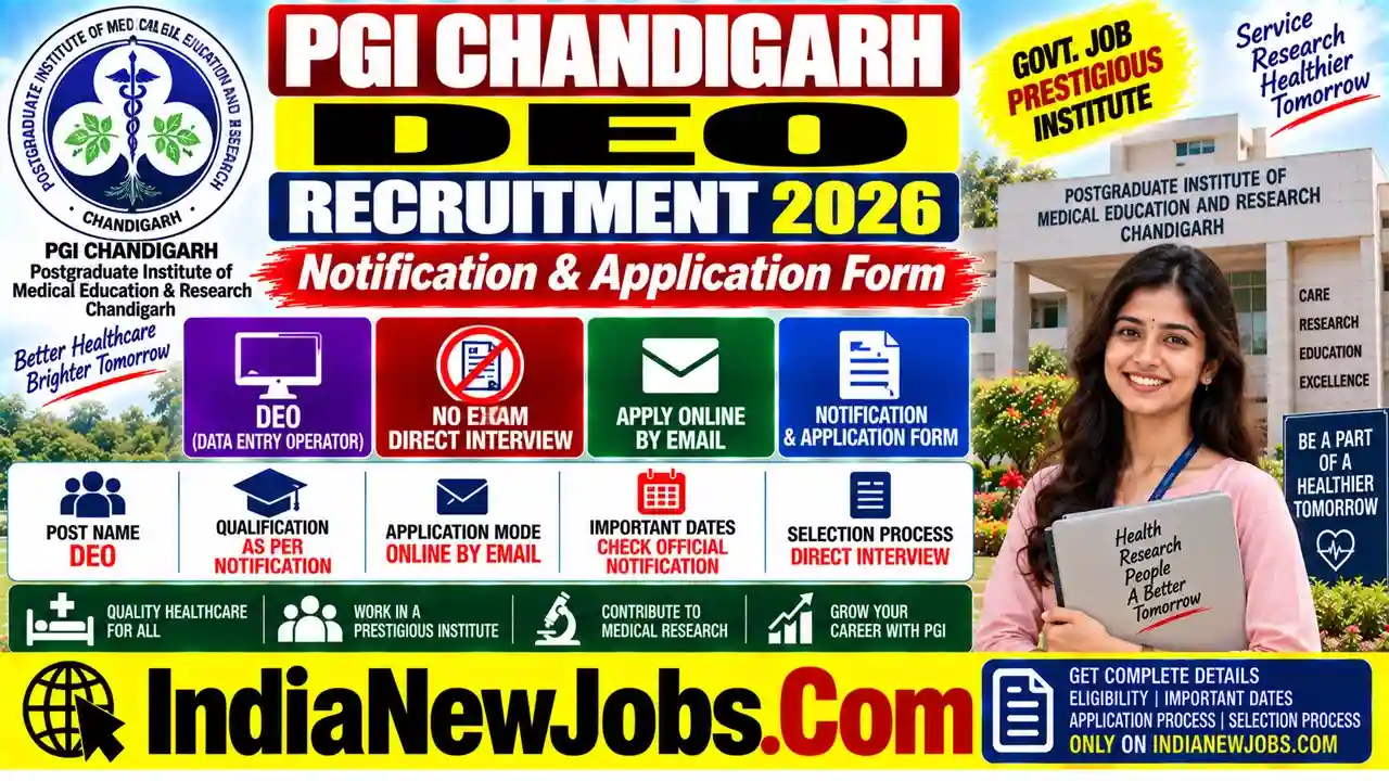 PGI Chandigarh DEO Recruitment 2026