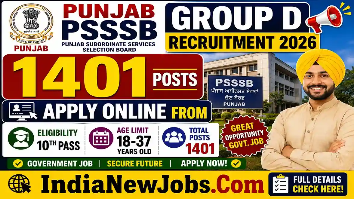 PSSSB Group D Recruitment 2026