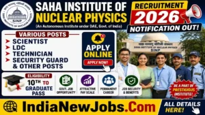 SINP Recruitment 2026