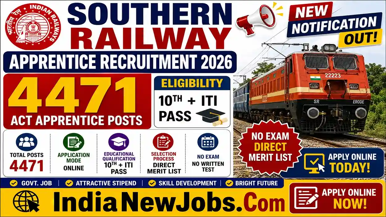 Southern Railway Apprentice Recruitment 2026