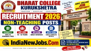 Bharat College Kurukshetra Recruitment 2026