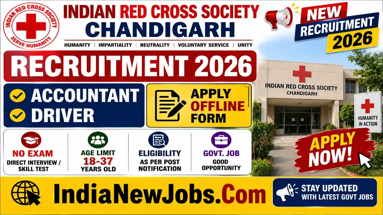 Chandigarh Red Cross Society Recruitment 2026