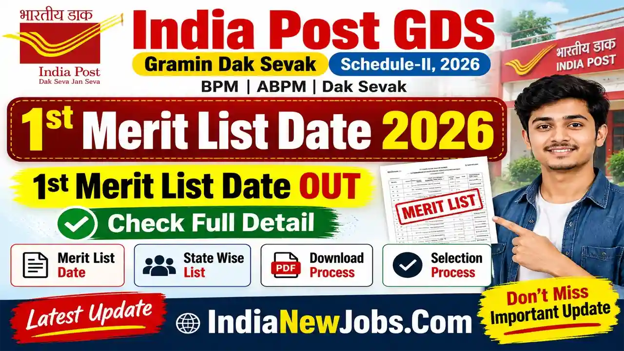 GDS 1st Merit List Date 2026