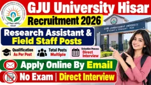GJU University Hisar Vacancy 2026