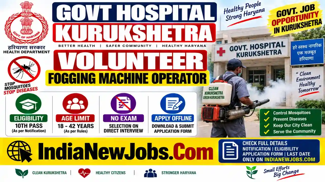Govt Hospital Kurukshetra Vacancy 2026