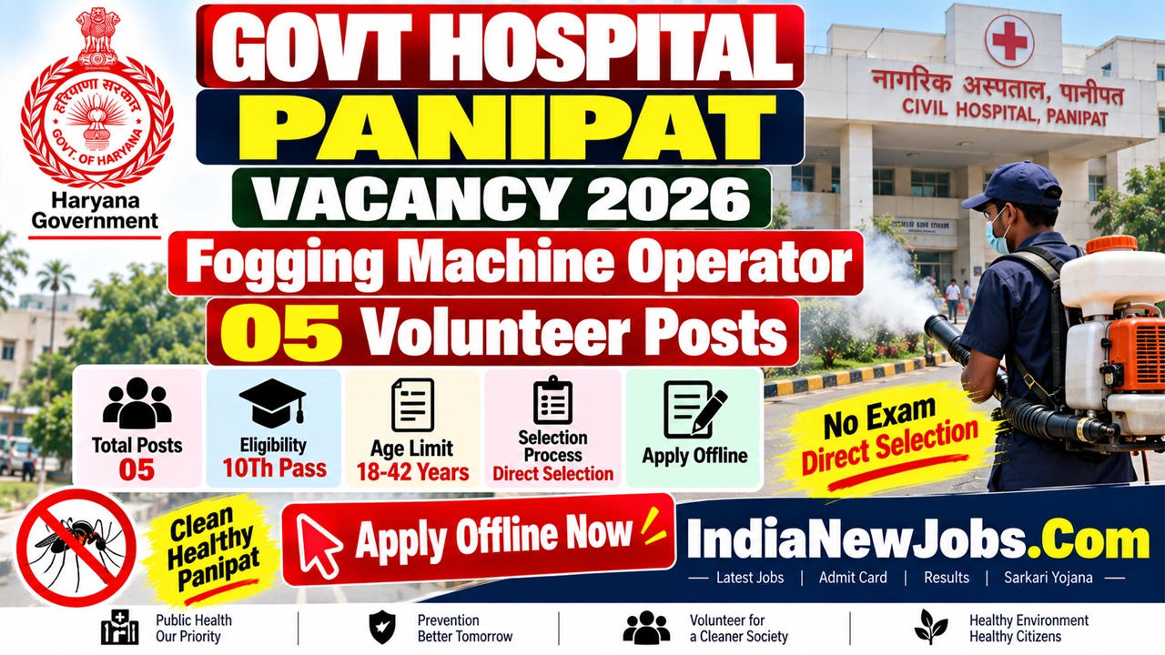 Govt Hospital Panipat Vacancy 2026