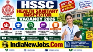 HSSC Health Sanitary Inspector Vacancy 2026