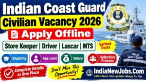 Indian Coast Guard Civilian Vacancy 2026