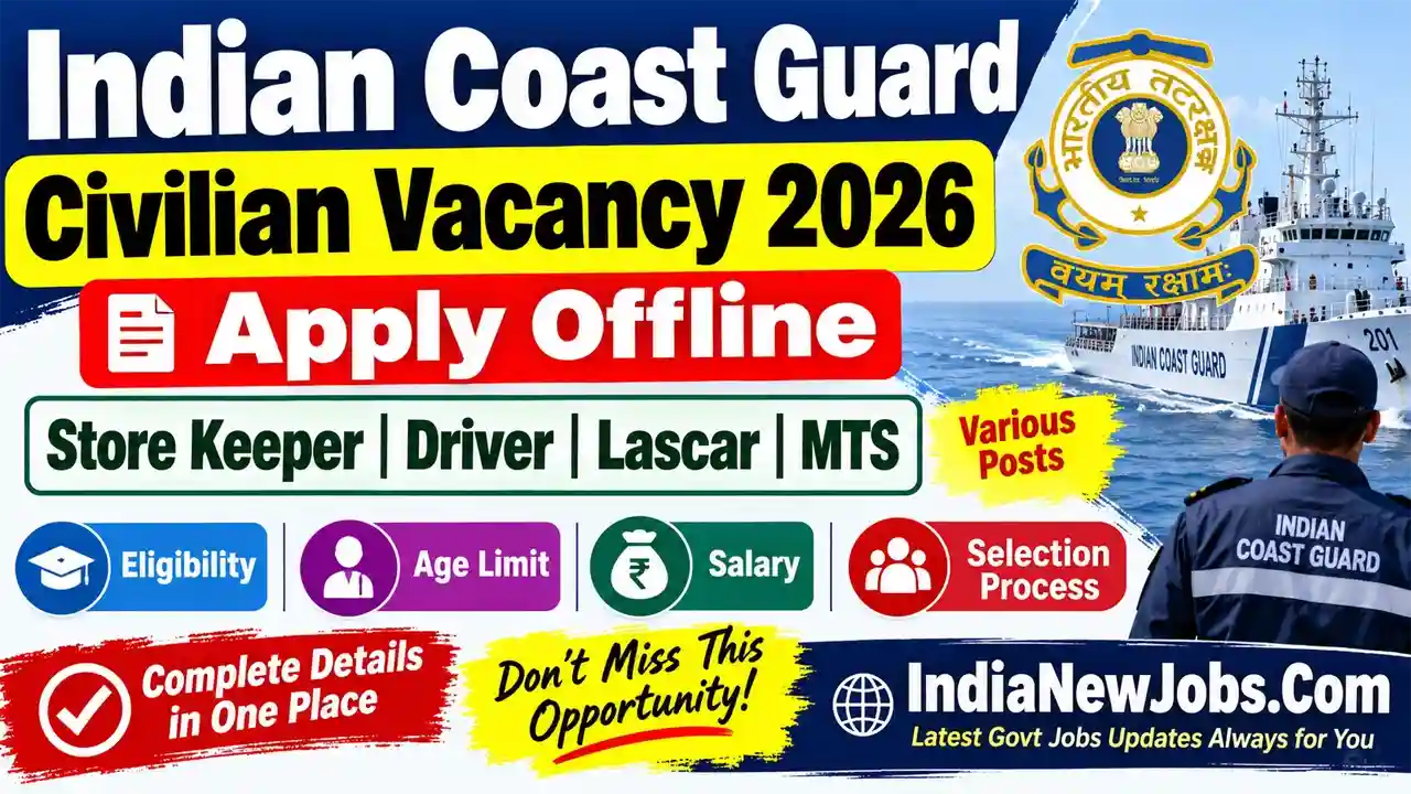Indian Coast Guard Civilian Vacancy 2026
