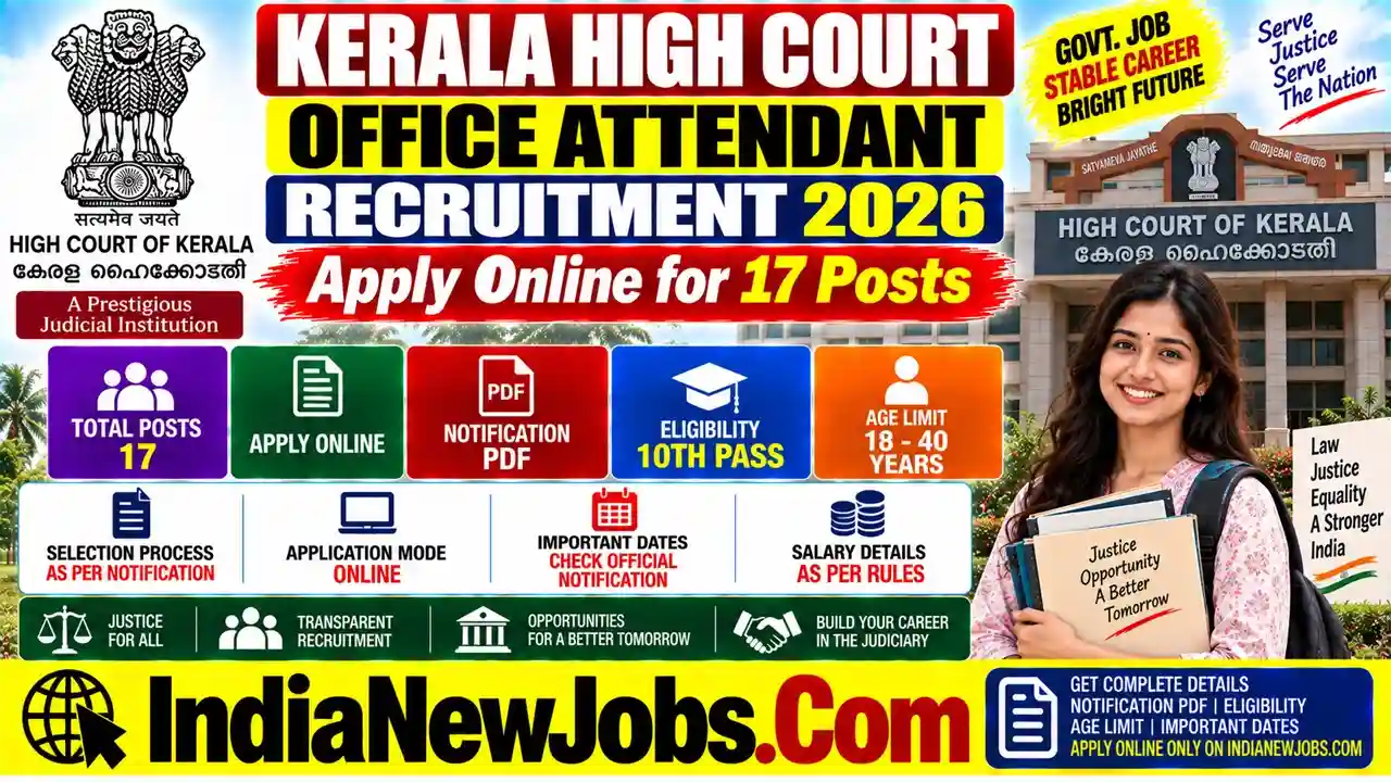 Kerala High Court Office Attendant Recruitment 2026