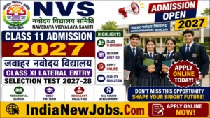 NVS 11Th Class Admission 2027-28