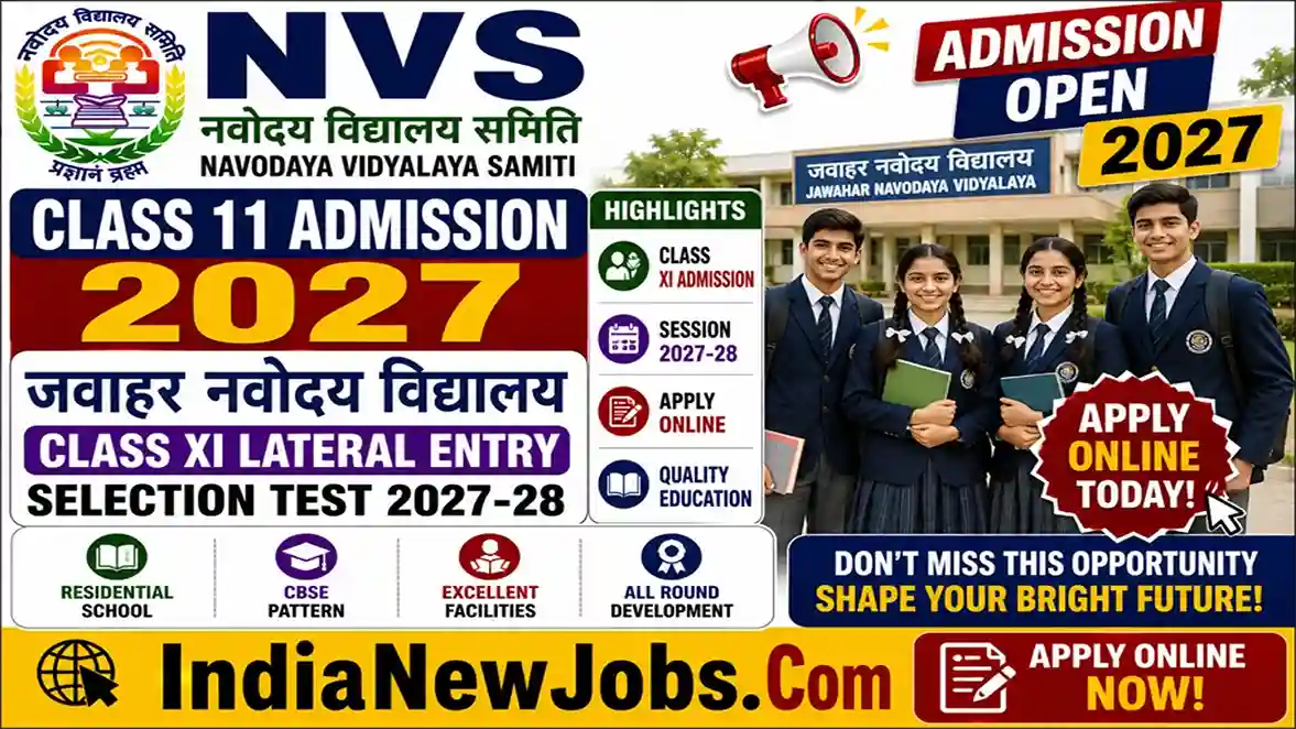 NVS 11Th Class Admission 2027-28