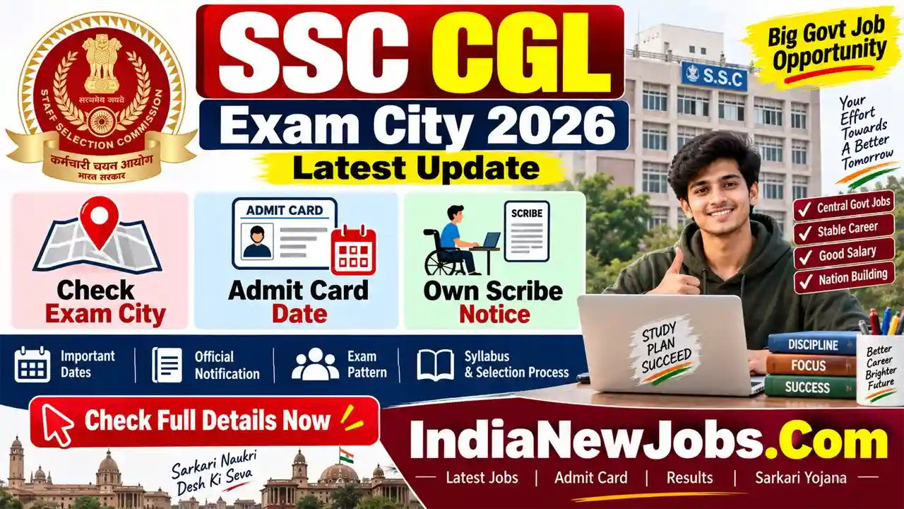 SSC CGL Exam City 2026